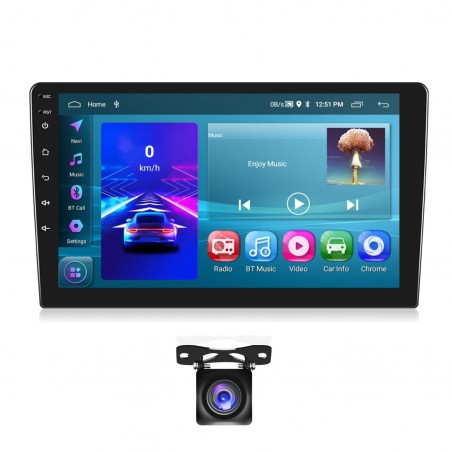 Navigatie auto universala INOVA® 10.1 inch, 2DIN, Android 13, 2GB RAM, 64GB ROM, Android Auto, Carplay, Wi-Fi, GPS, BT 4.0, FM