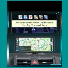 Navigatie auto universala 10.26" INOVA®, Android Auto, Wi-Fi Carplay, GPS, BT, Radio FM, Camera marsarier, Card memorie 64 GB