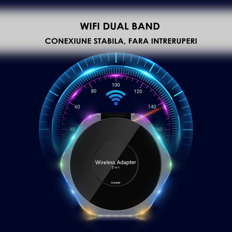 Adaptor wireless INOVA® AI BOX 2in1 compatibil cu Android Auto/ Apple ...