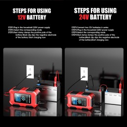 Redresor/Starter Auto Portabil INOVA – 24V/10A, 12V/5A, Multifuncțional, Afișaj LED