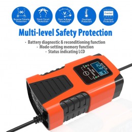 Redresor Auto Portabil INOVA – 12V/6V, 2A, Afișaj LED, Protecție